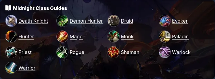 IcyVeins Class Seçme