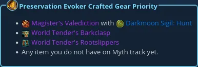 IcyVeins Crafted Gear